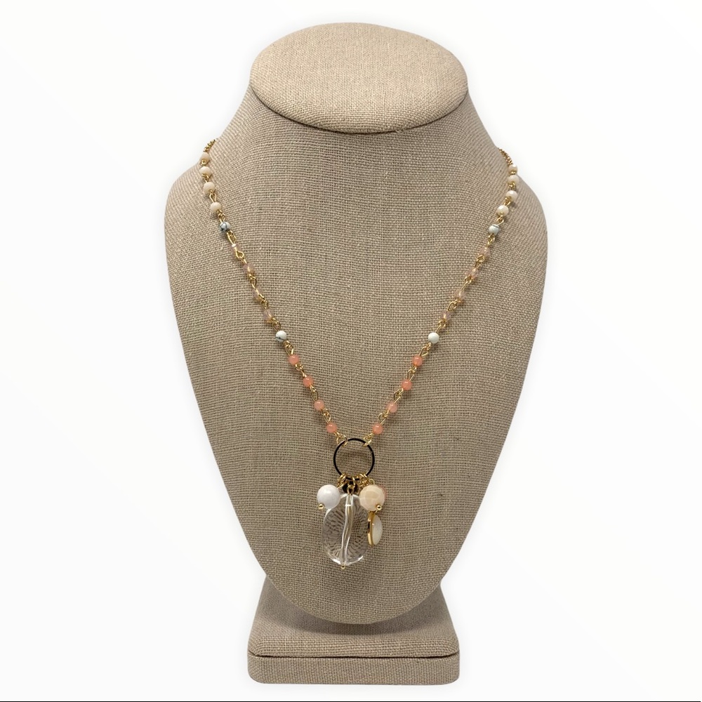 Stephan & Co. Beaded Charm Pendant Necklace